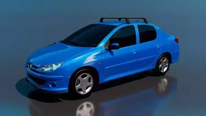 Peugeot 206 Sedan 4 door Sport 3D model