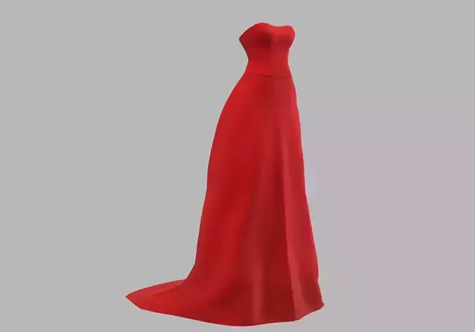 red long dress