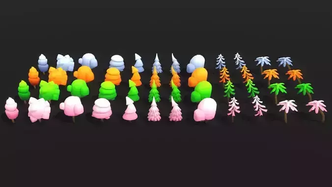 Stylized Low Poly Trees Pack