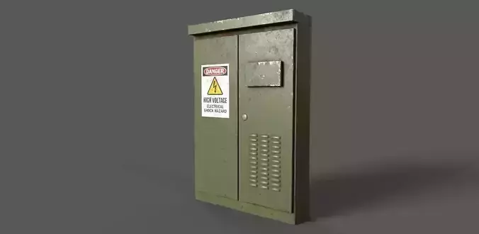 power distribution box Low-poly 3D model