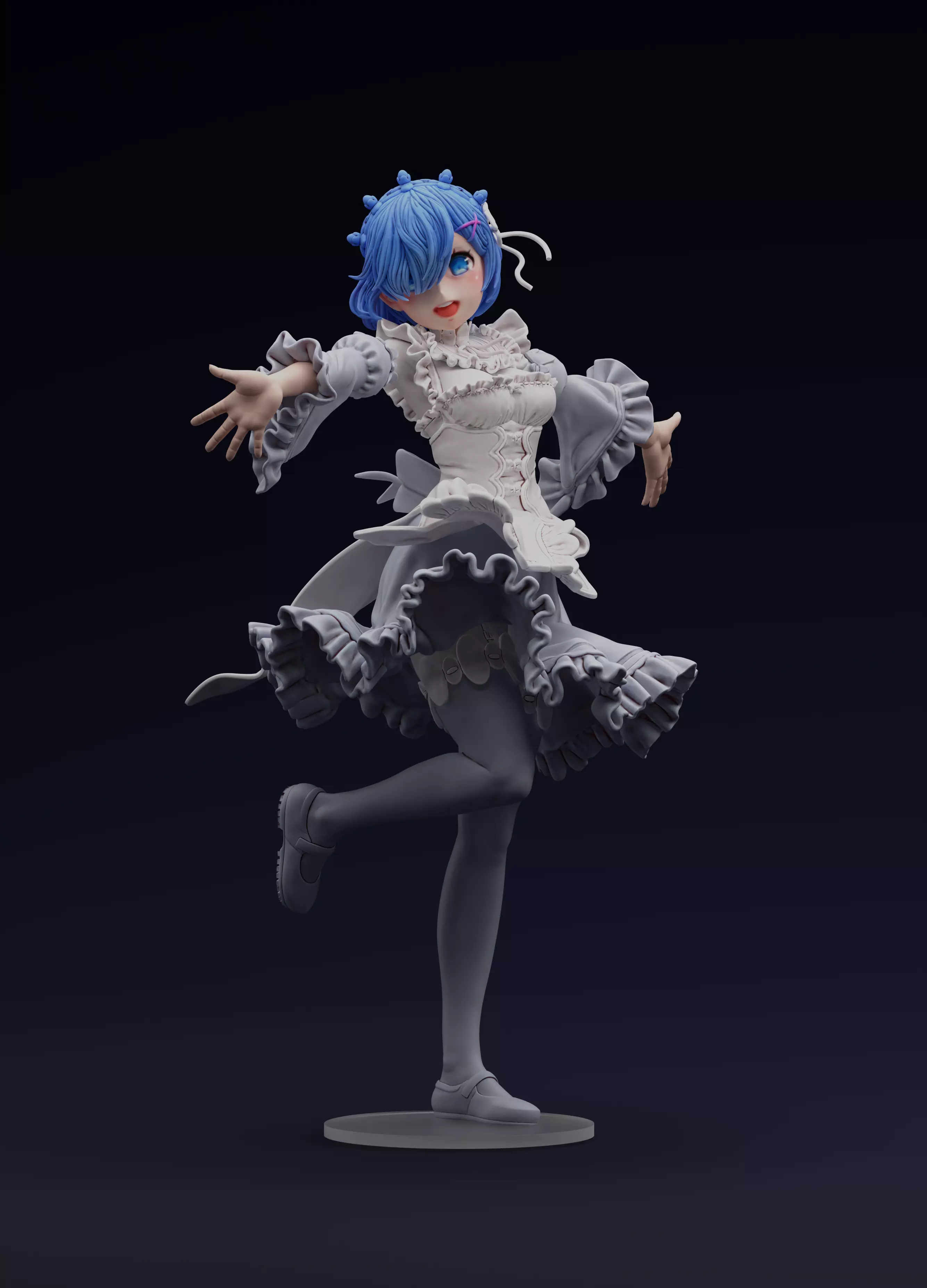 Re Zero Rem 3d print - Maid version 3D print model_0