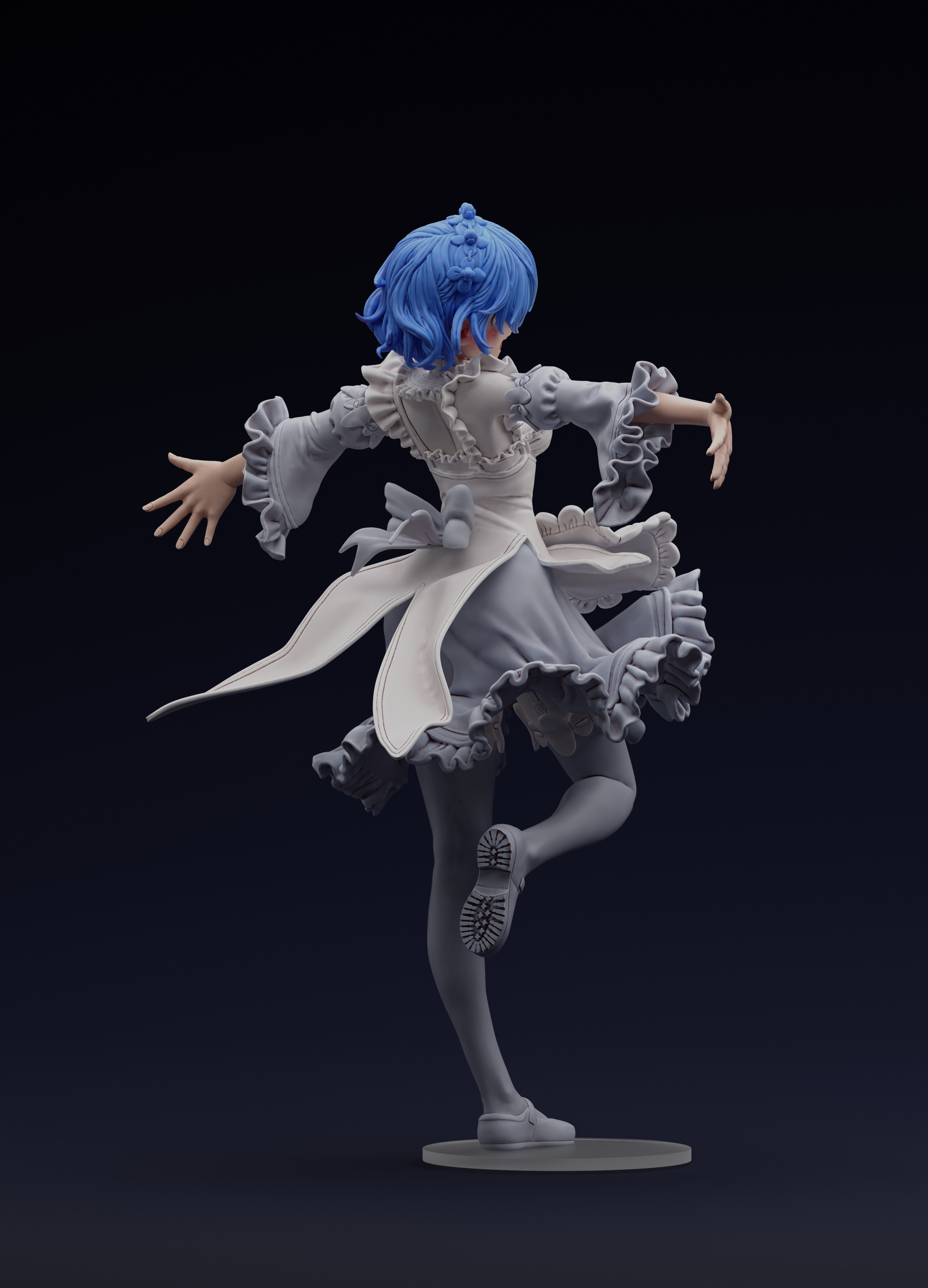 Re Zero Rem 3d print - Maid version 3D print model_3