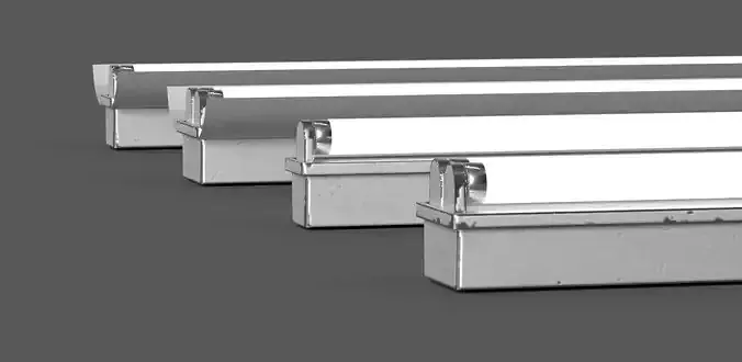 Fluorescent Lights Low-poly 3D model