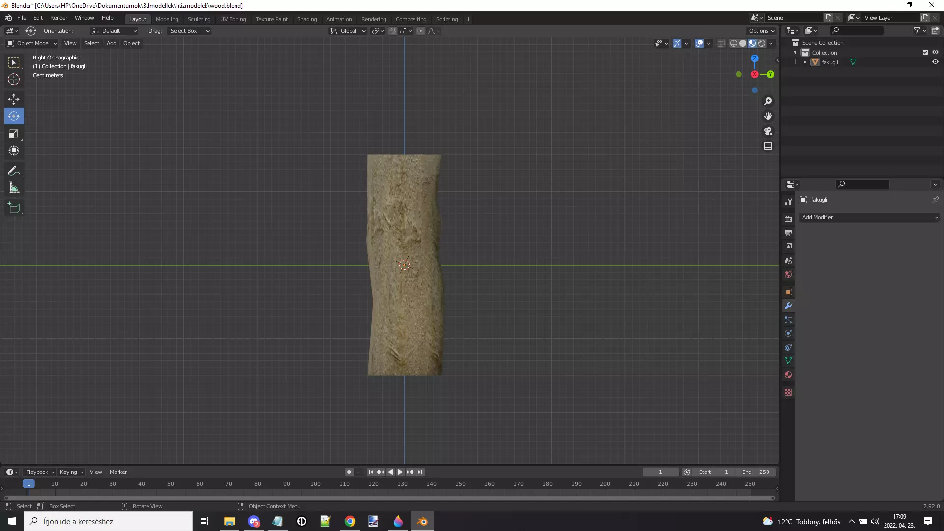 wood  trunk Free low-poly 3D model_0