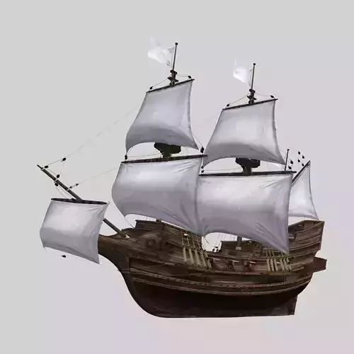 Sailing warship 3D model