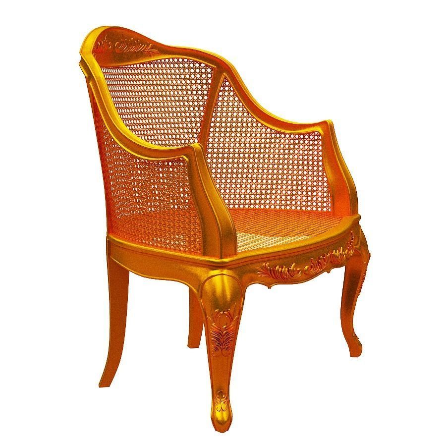 Classical sofa set Low-poly 3D model_11