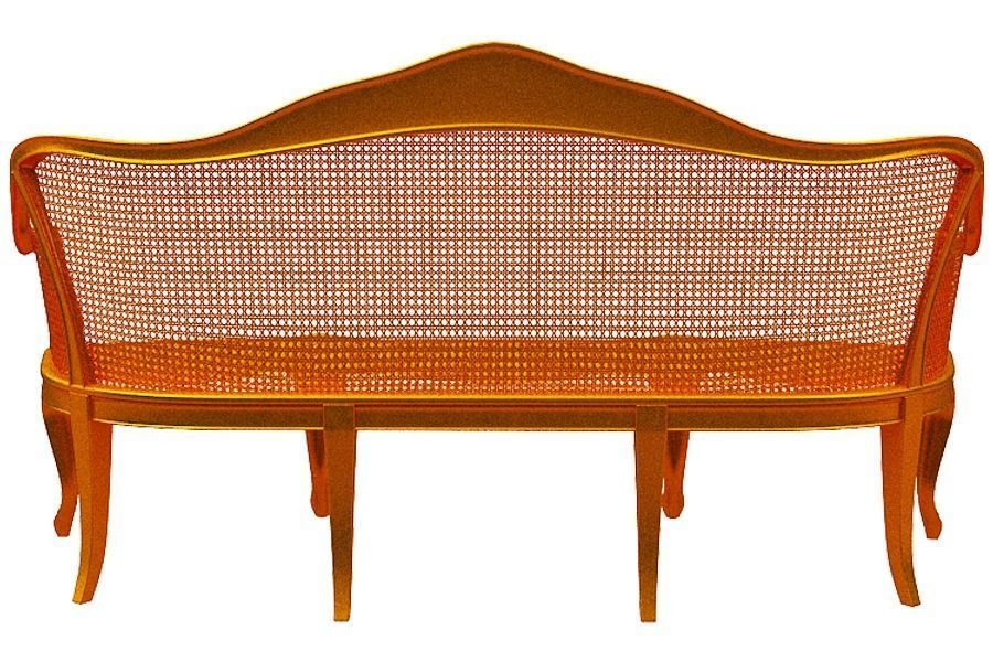 Classical sofa set Low-poly 3D model_18