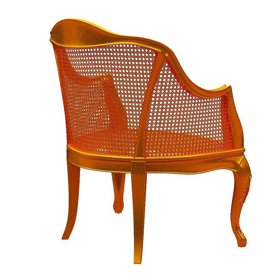 Classical sofa set Low-poly 3D model_14