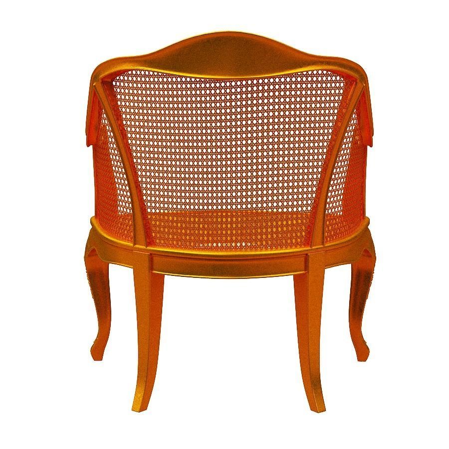 Classical sofa set Low-poly 3D model_17