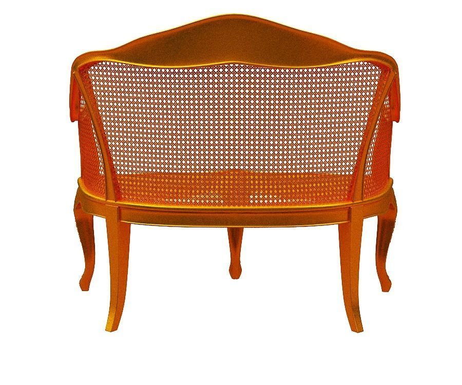 Classical sofa set Low-poly 3D model_19