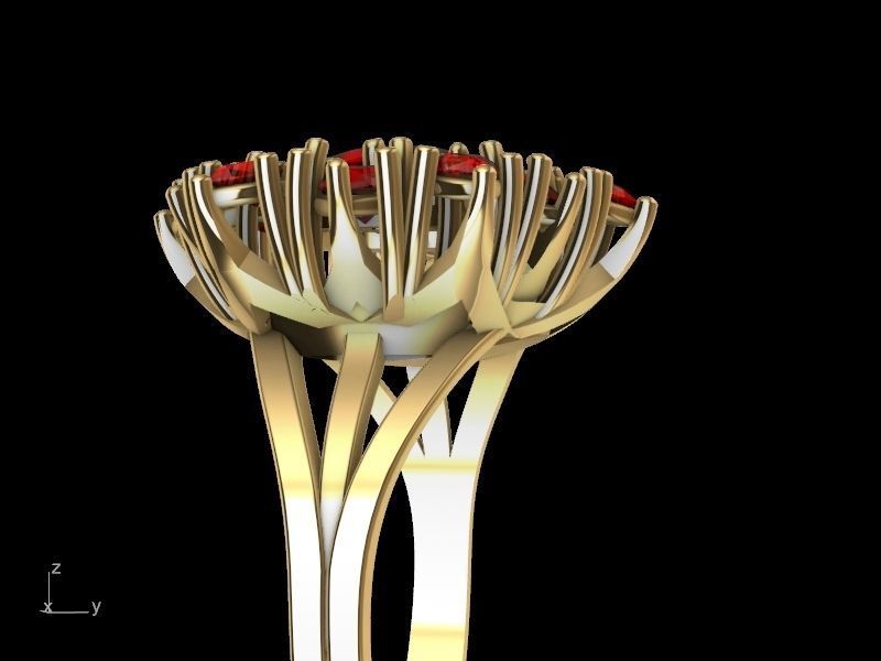 cuhion pear ring stl verified  3D print model_16