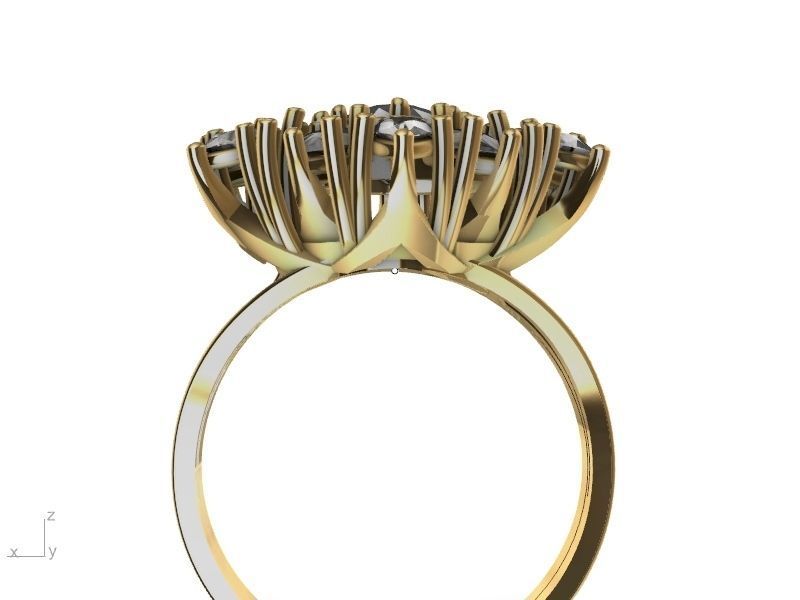 cuhion pear ring stl verified  3D print model_1