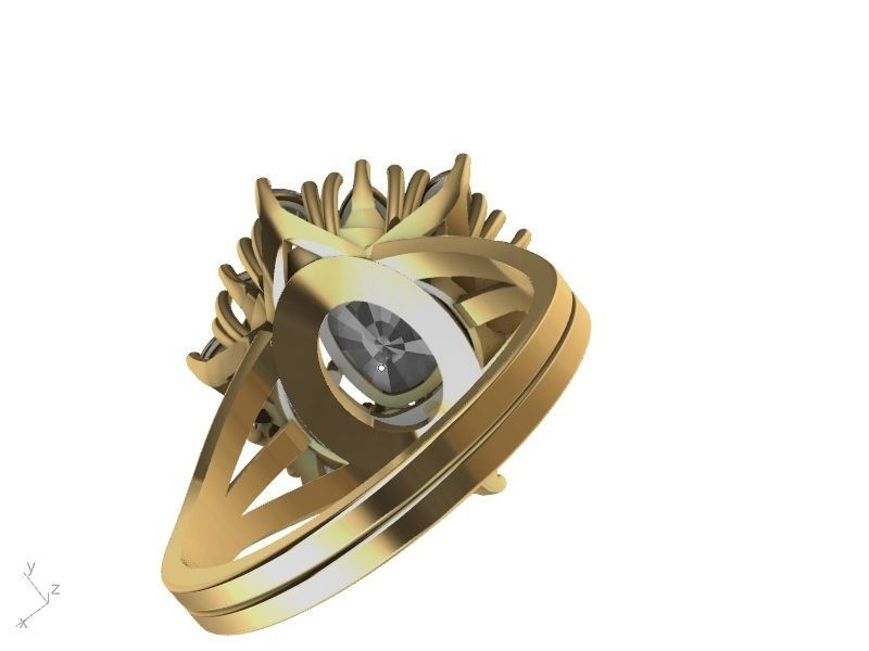cuhion pear ring stl verified  3D print model_4