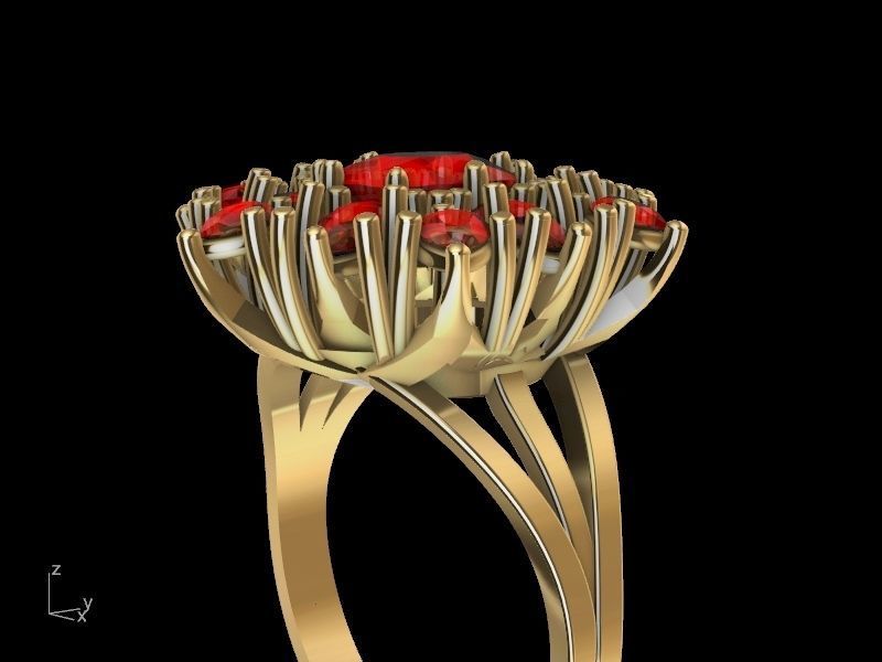 cuhion pear ring stl verified  3D print model_17