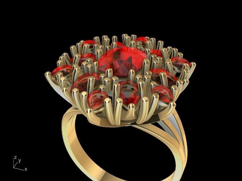 cuhion pear ring stl verified  3D print model_19