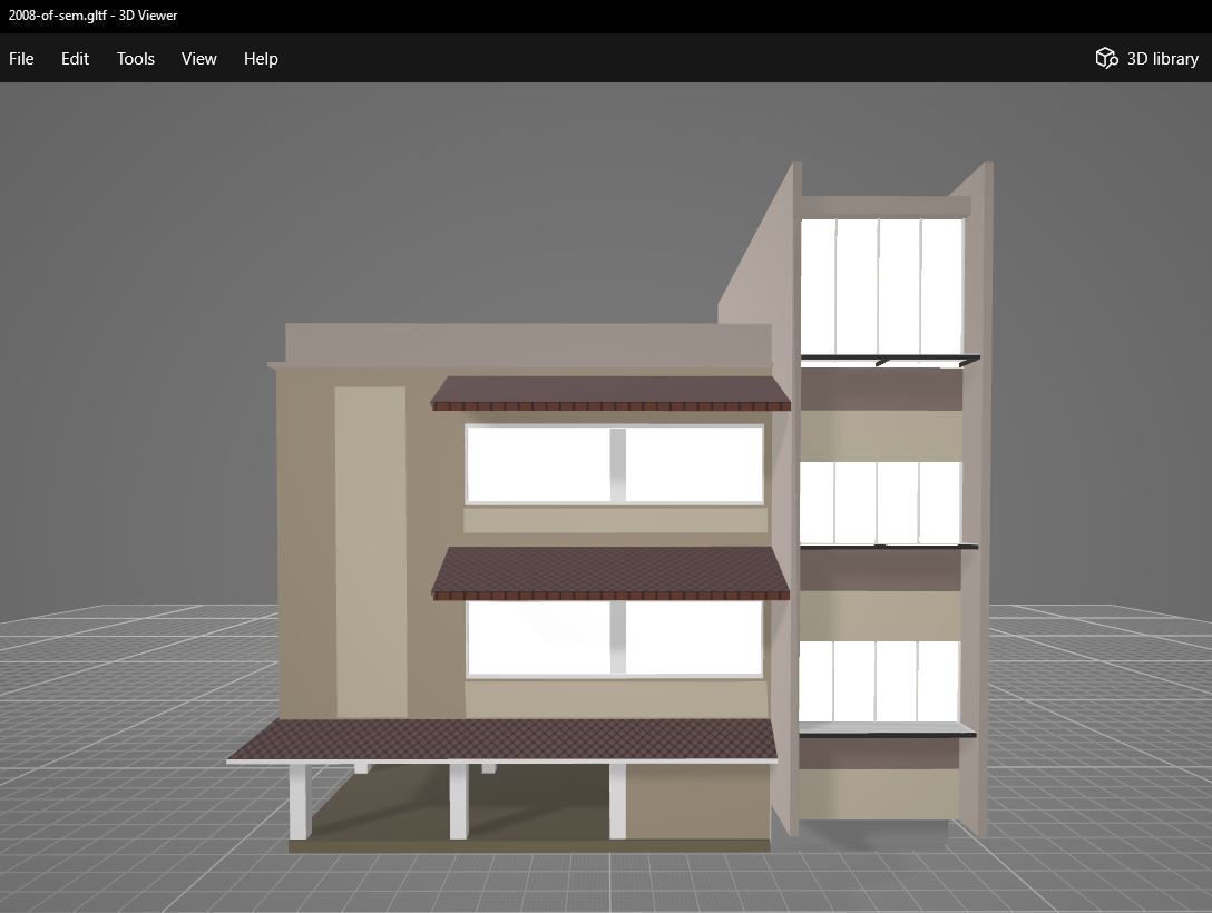 Building in sepia tone 3D model_7