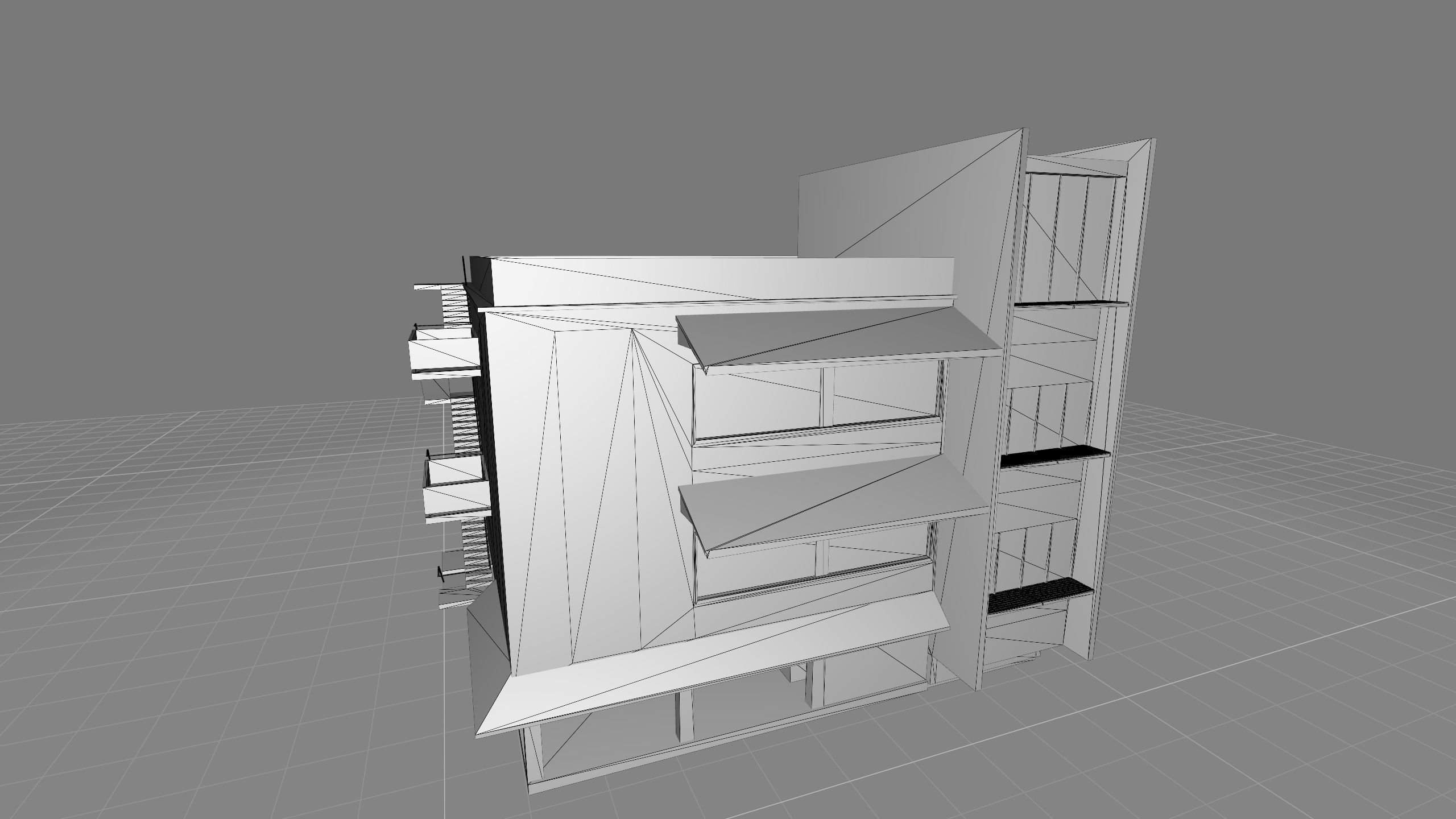 Building in sepia tone 3D model_5