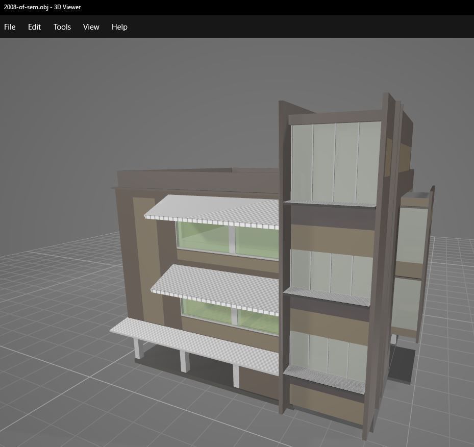 Building in sepia tone 3D model_8