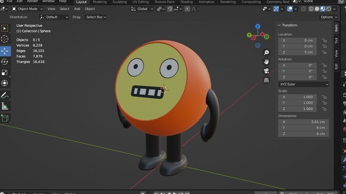 TOY ROBOT 03 Low-poly 3D model_1