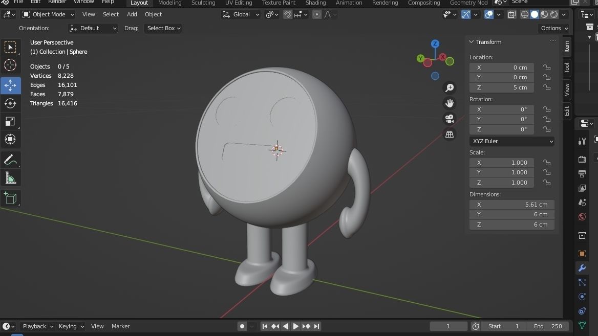 TOY ROBOT 03 Low-poly 3D model_3