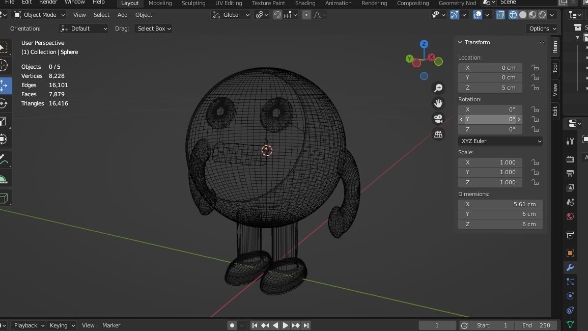 TOY ROBOT 03 Low-poly 3D model_5