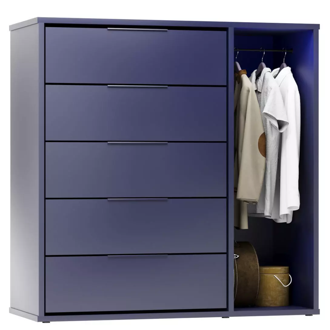 IKEA NORDMELA Chest of drawers with clothes rail 3D model_0