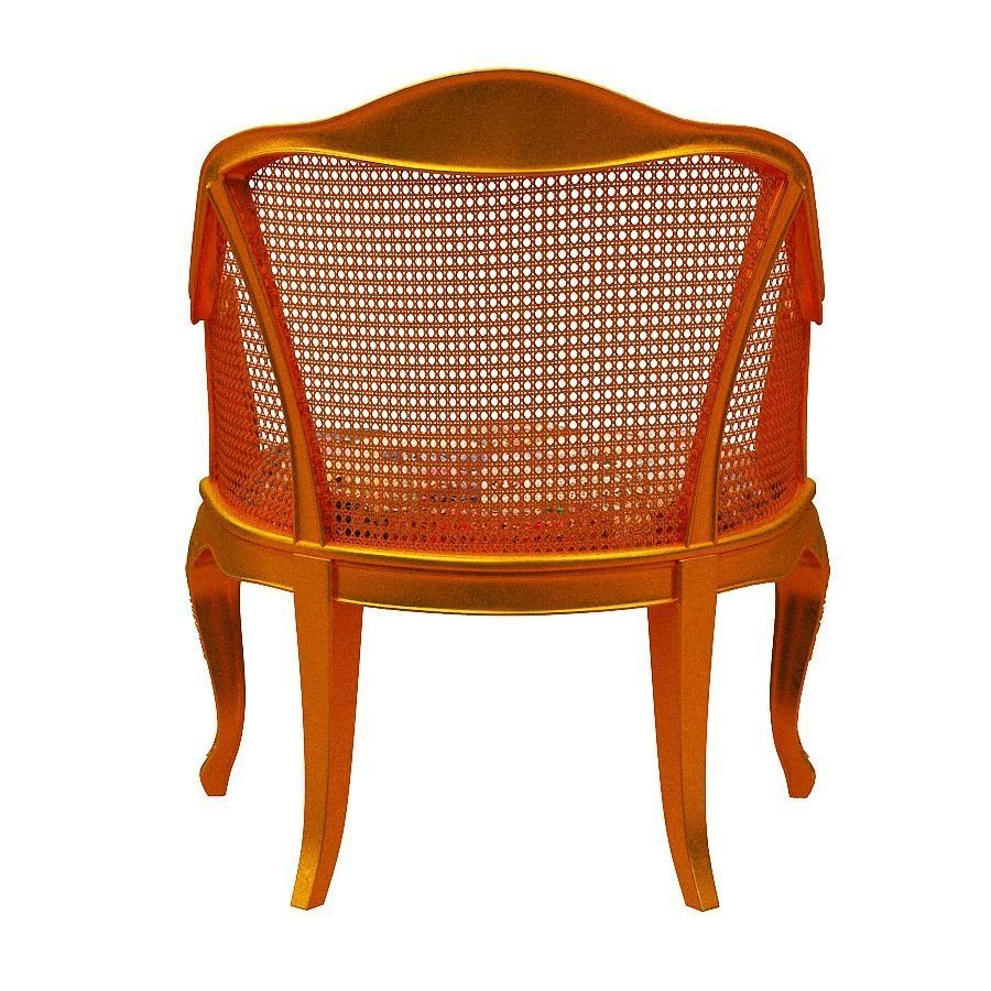 Classical sofa set Low-poly 3D model_5