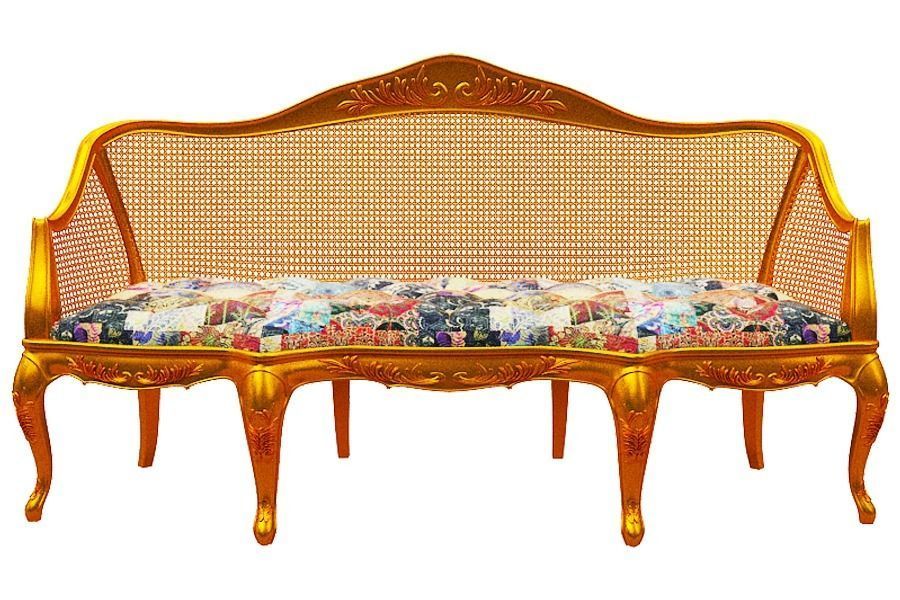 Classical sofa set Low-poly 3D model_11