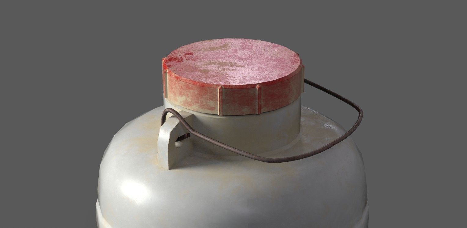 Lowpoly Gallon water bottle Low-poly 3D model_3