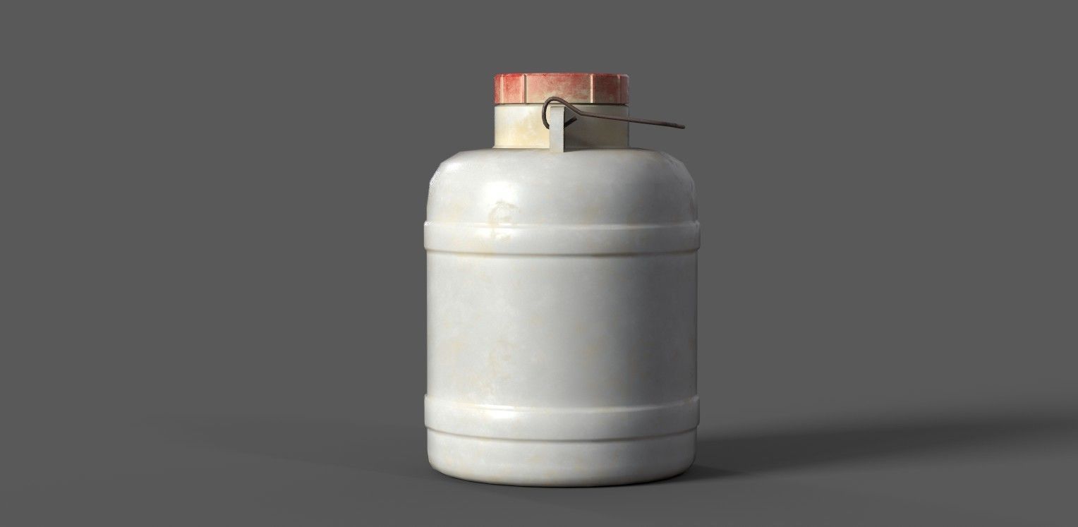 Lowpoly Gallon water bottle Low-poly 3D model_1