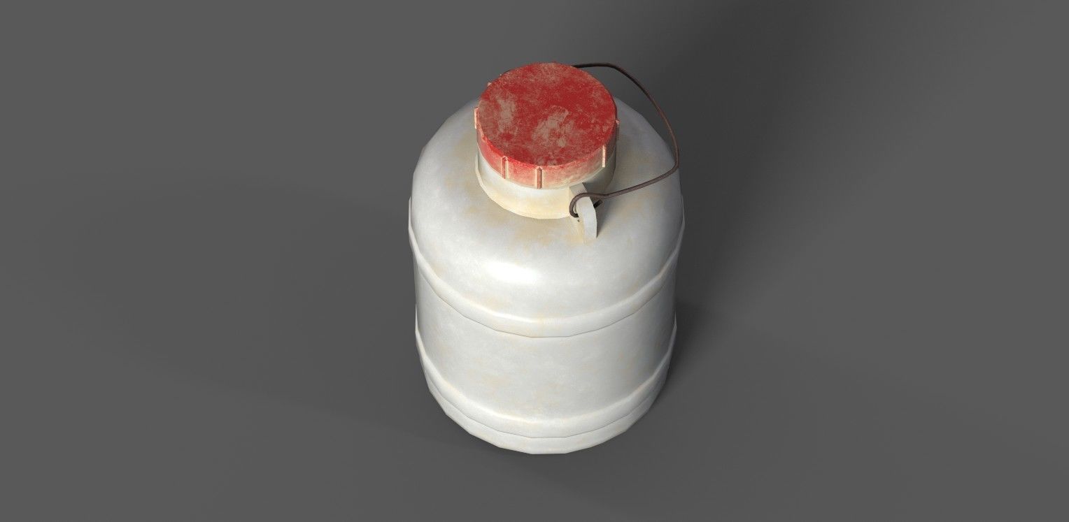 Lowpoly Gallon water bottle Low-poly 3D model_2
