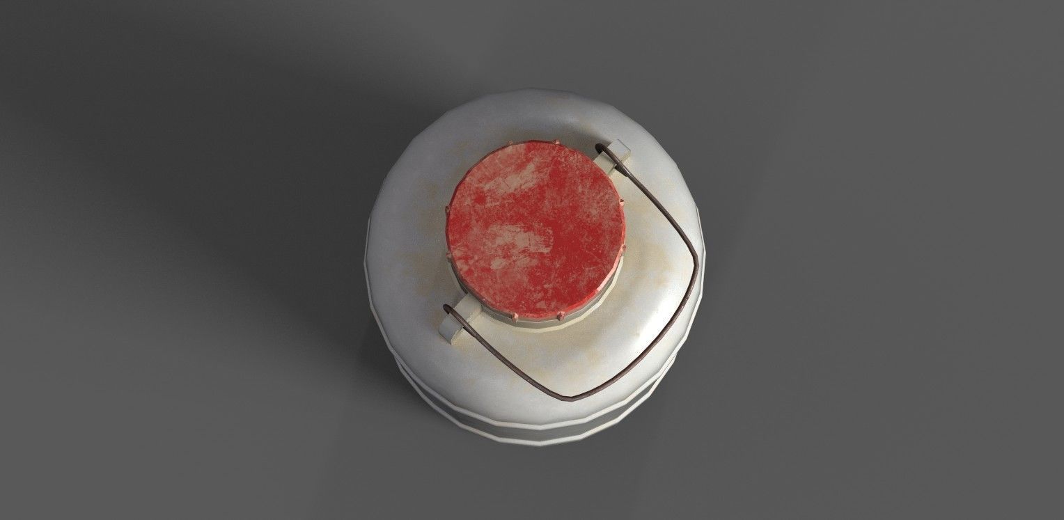 Lowpoly Gallon water bottle Low-poly 3D model_4