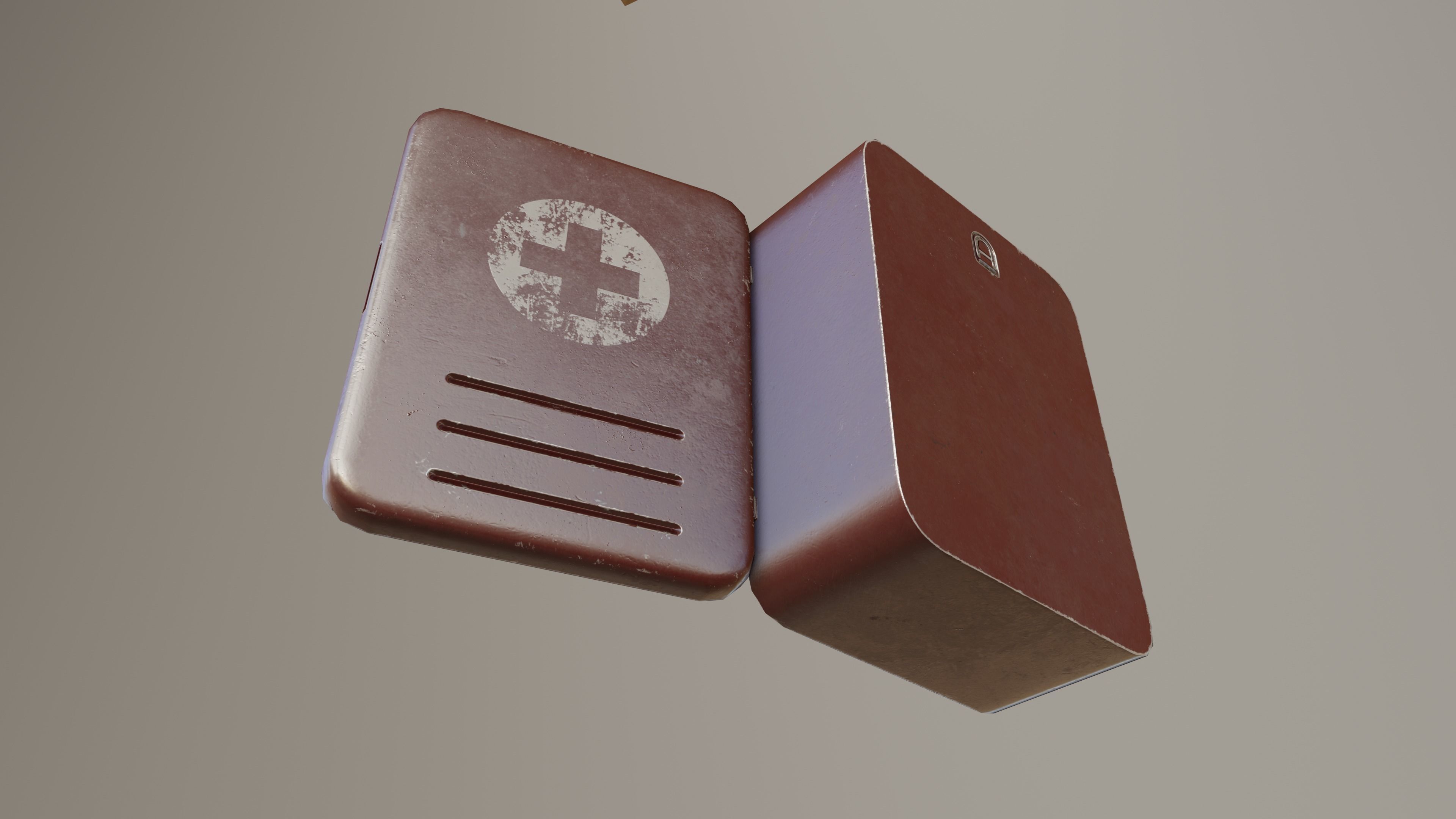 First Aid Box Low-poly 3D model_1