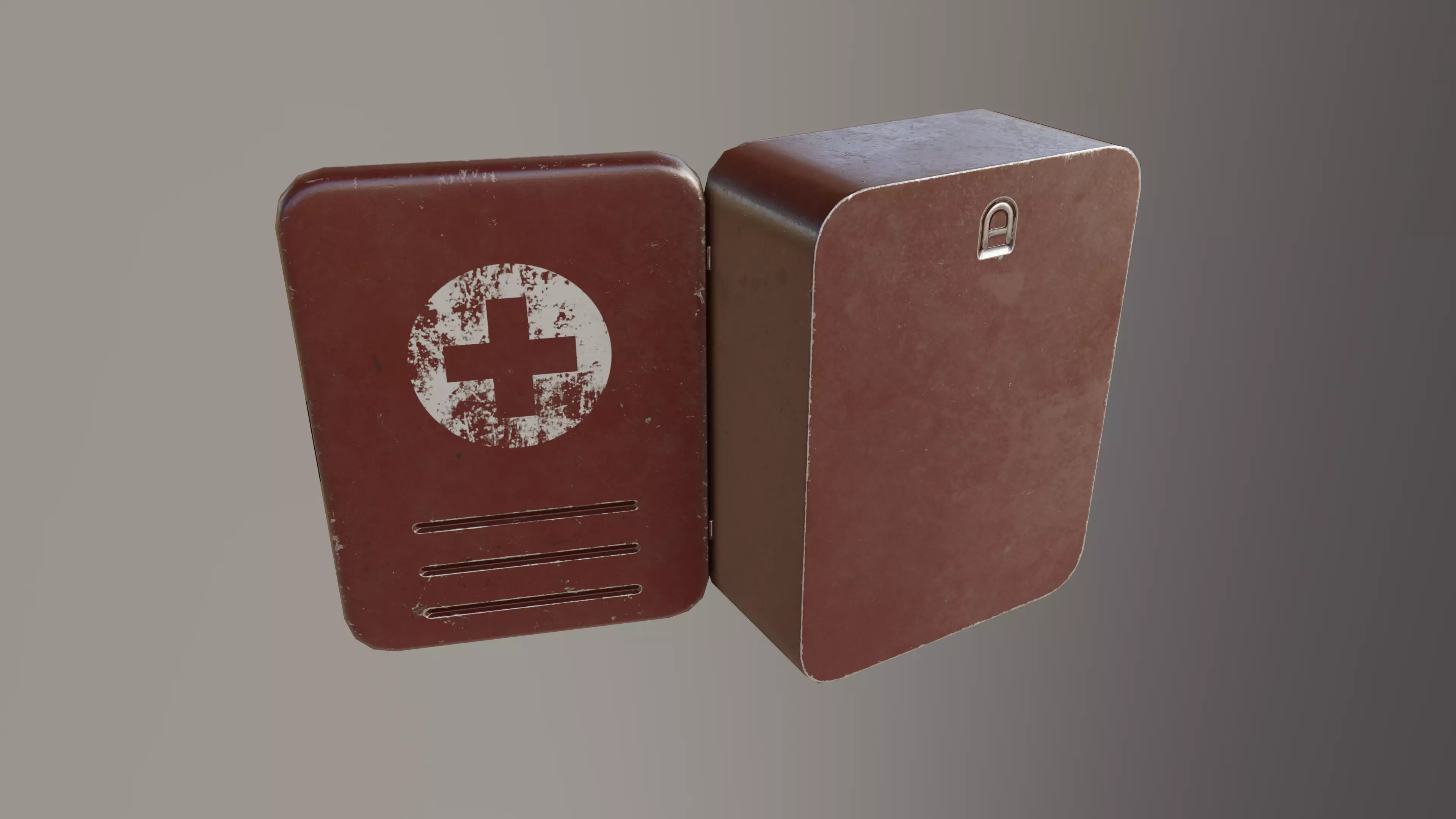 First Aid Box Low-poly 3D model_0