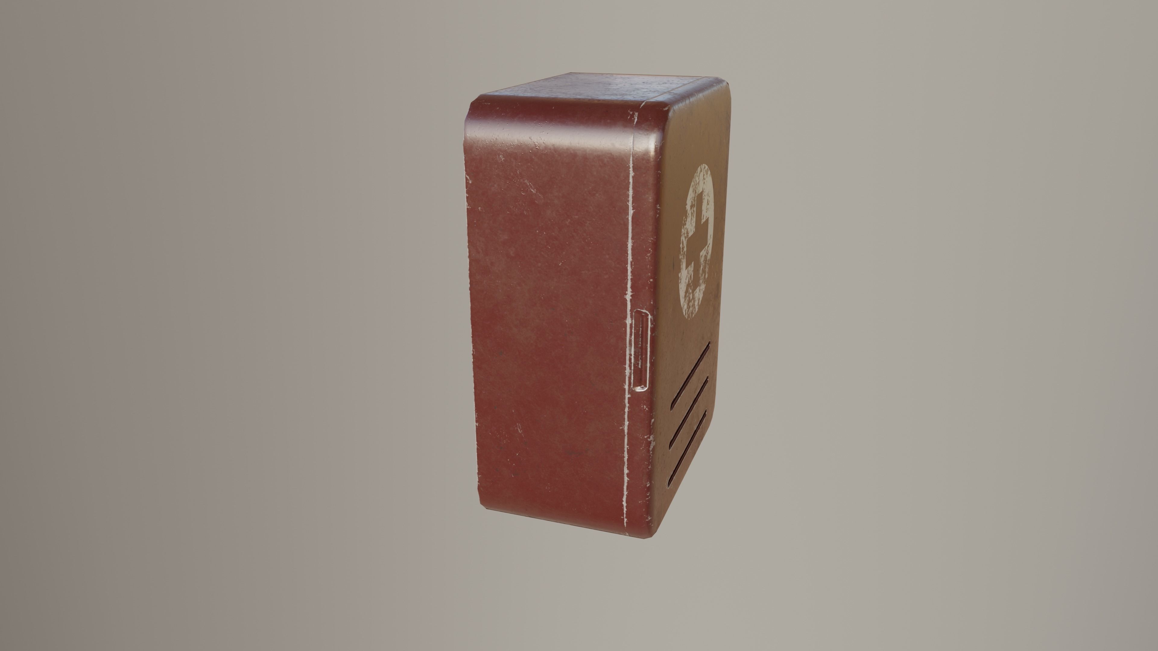 First Aid Box Low-poly 3D model_3