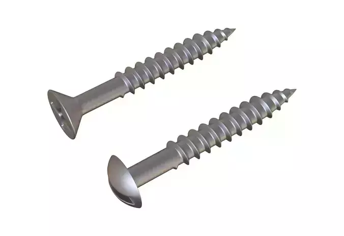 Wood Screws 3D Model
