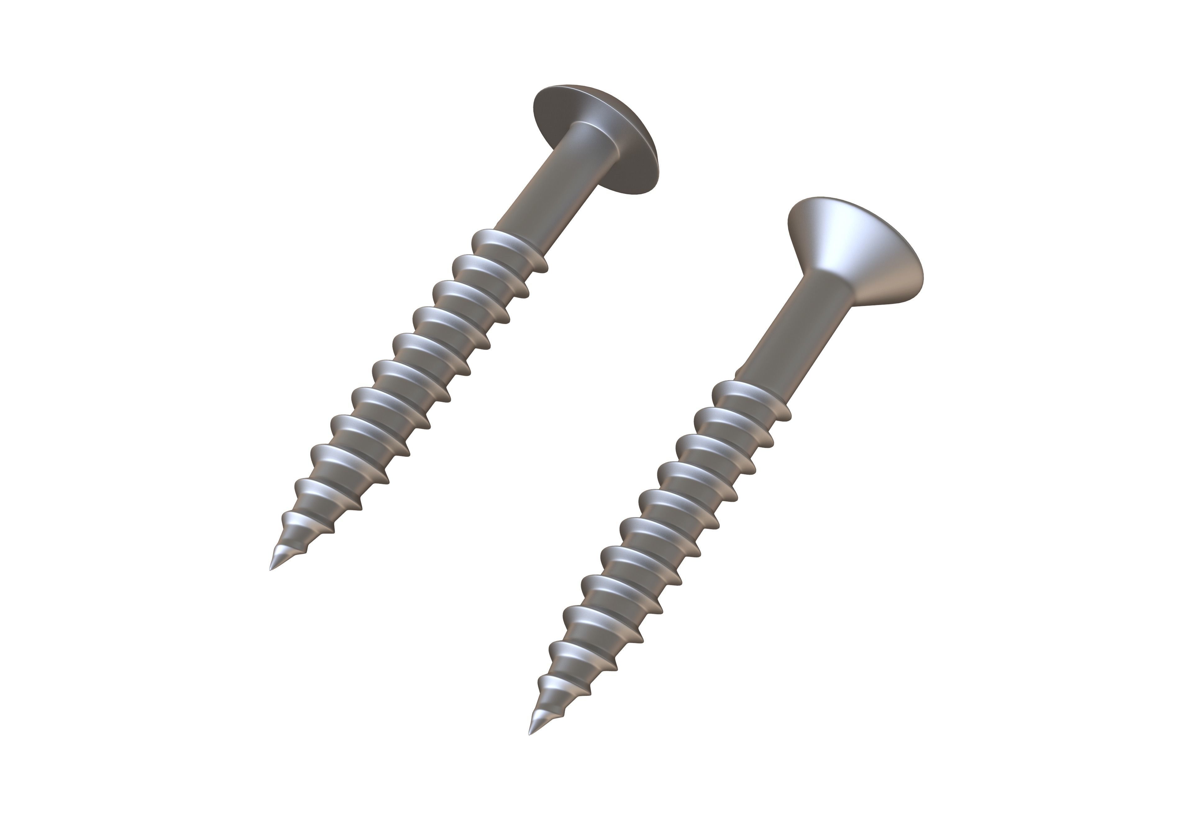 Wood Screws 3D Model 3D model_3