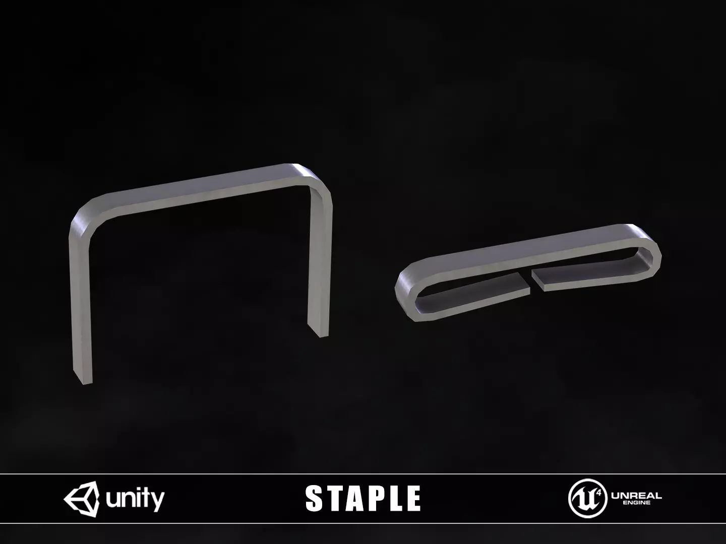 Staples Low-poly 3D model_0