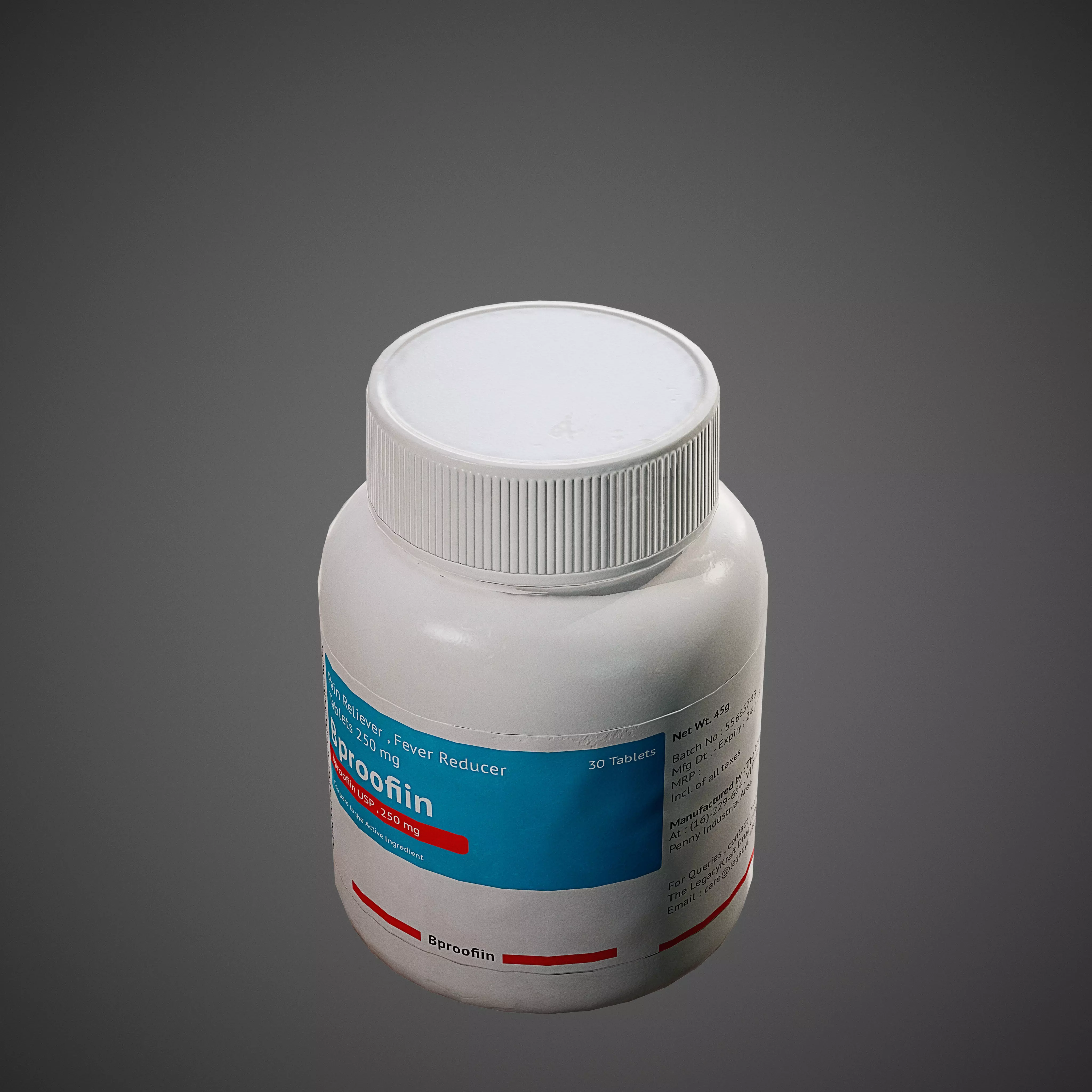 PillBottle pill bottle Low-poly 3D model_0