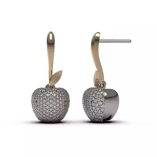 Apple Earrings with stones