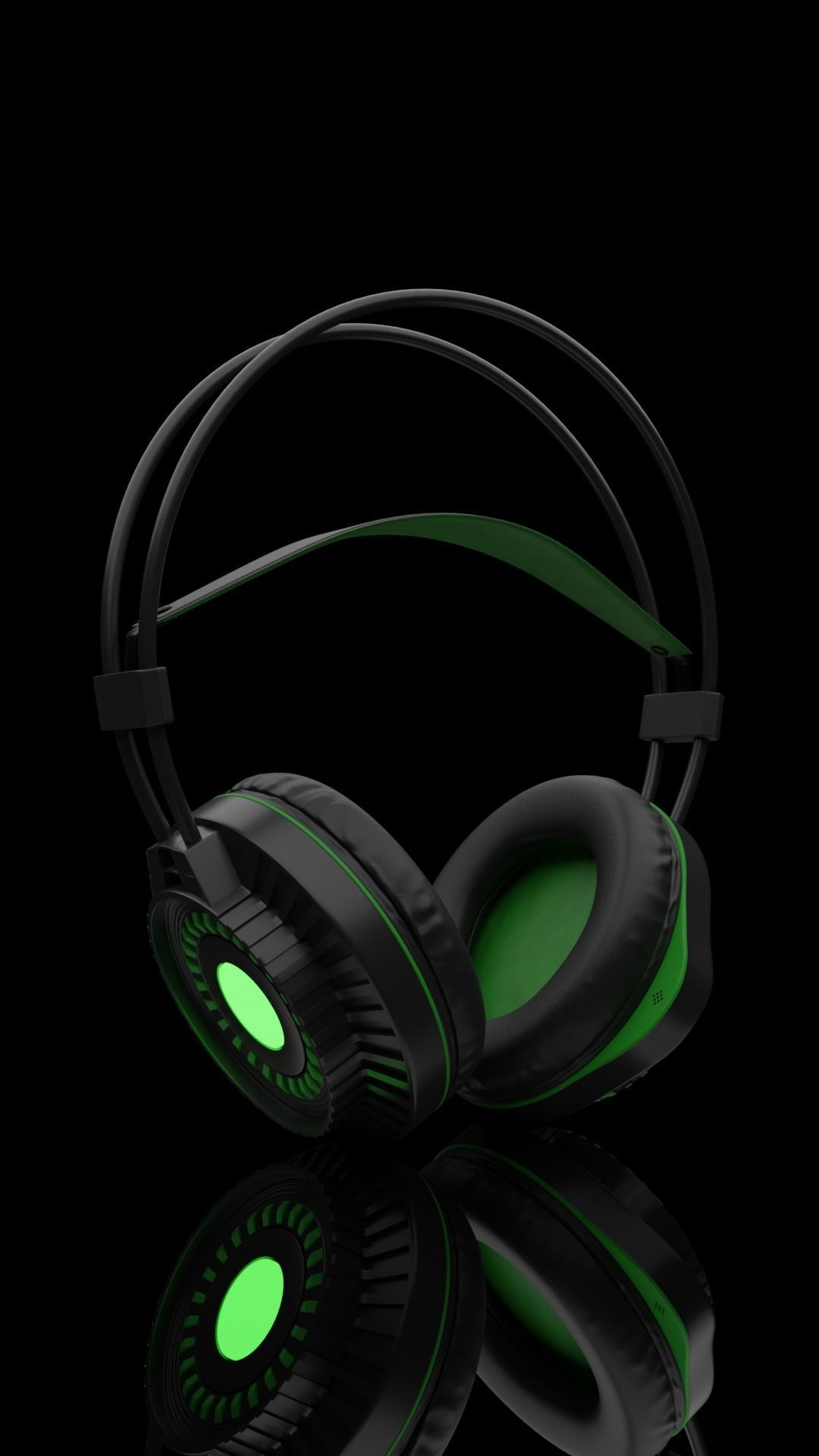 Headset pair of headphones Free 3D model_4