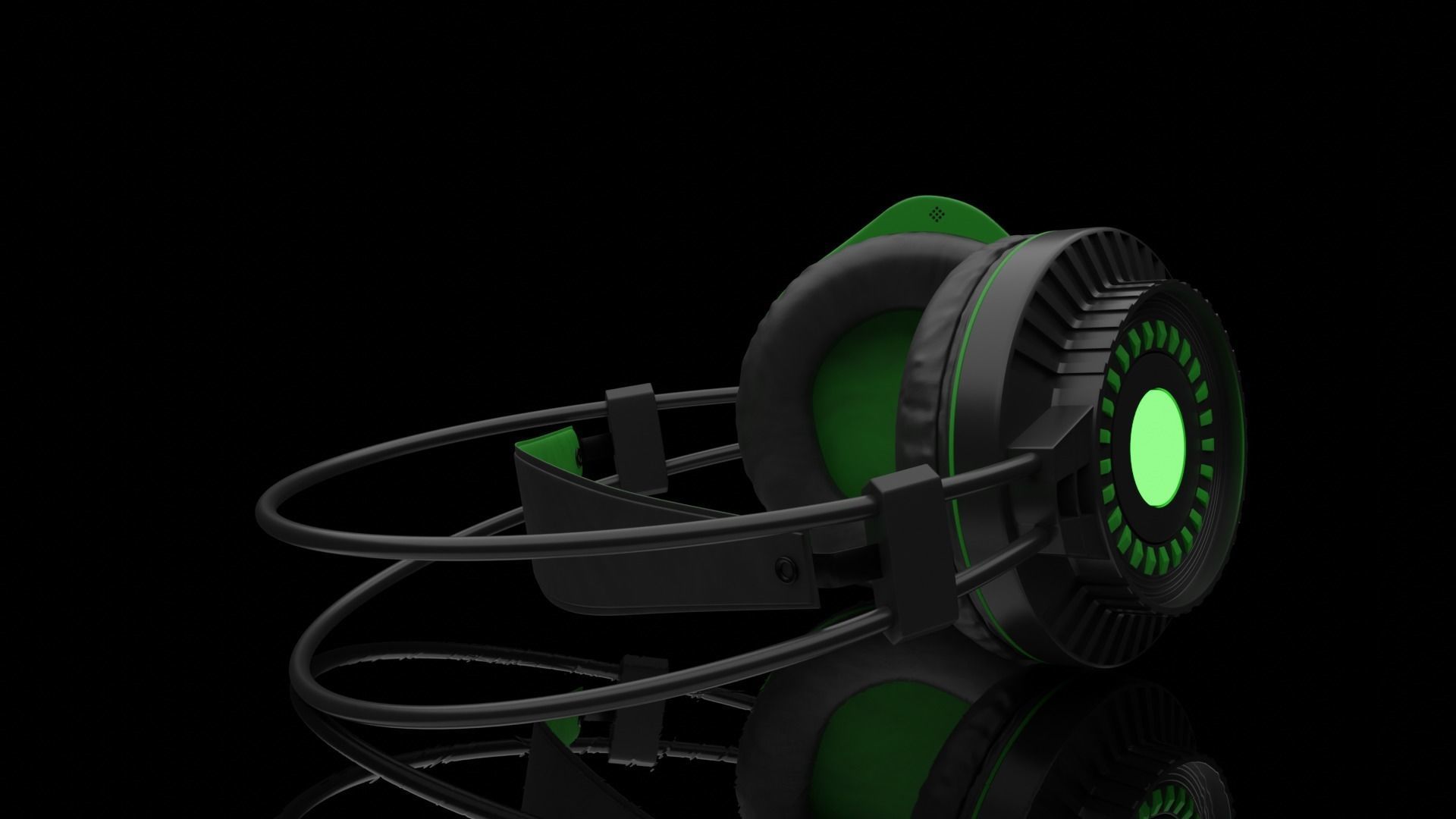 Headset pair of headphones Free 3D model_2