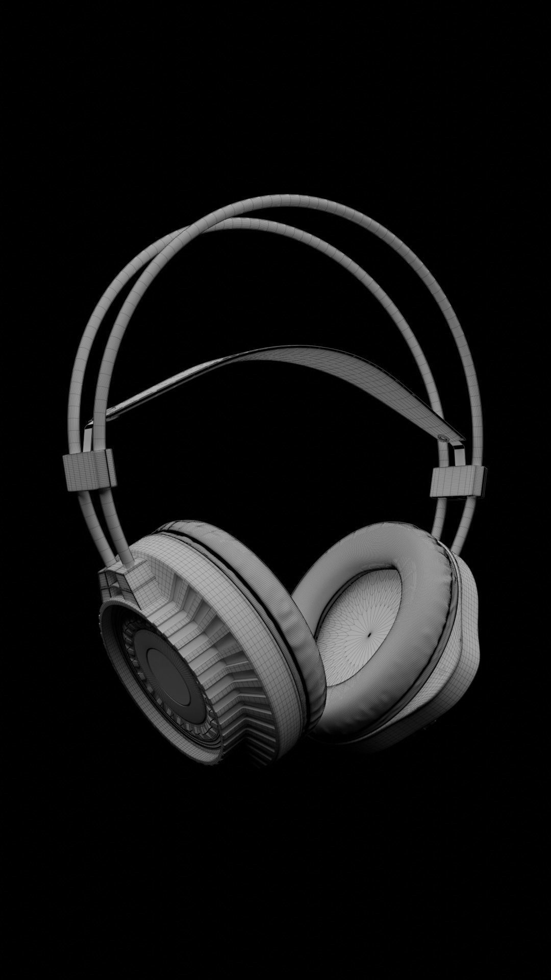 Headset pair of headphones Free 3D model_7