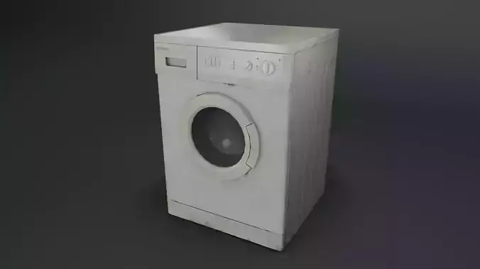 Old Washing Machine Low-poly 3D model