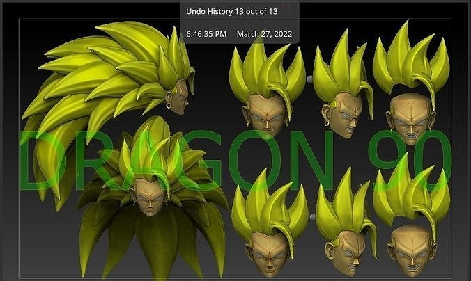 Broly Head custom 3D print model