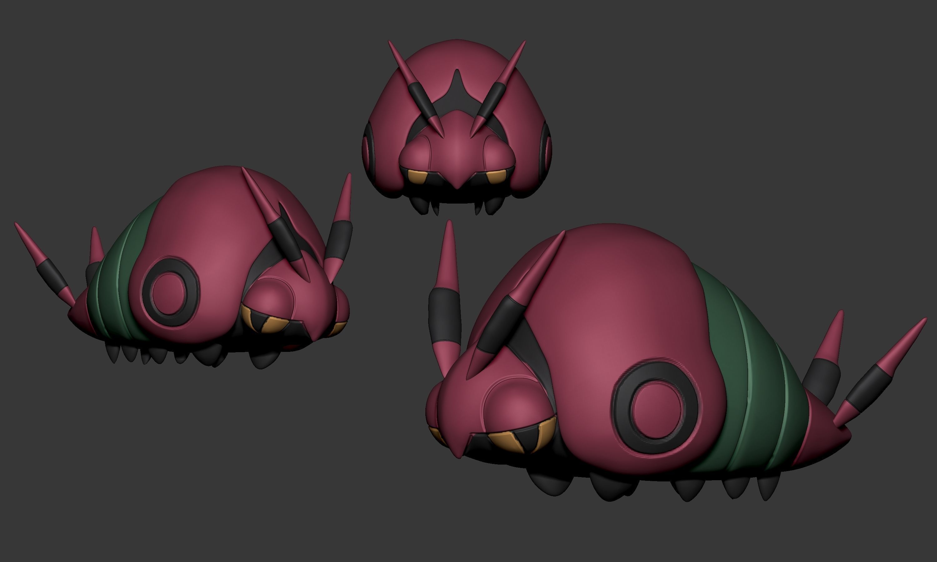 Pokemon - Venipede Whirlipede and Scolipede 3D print model_7