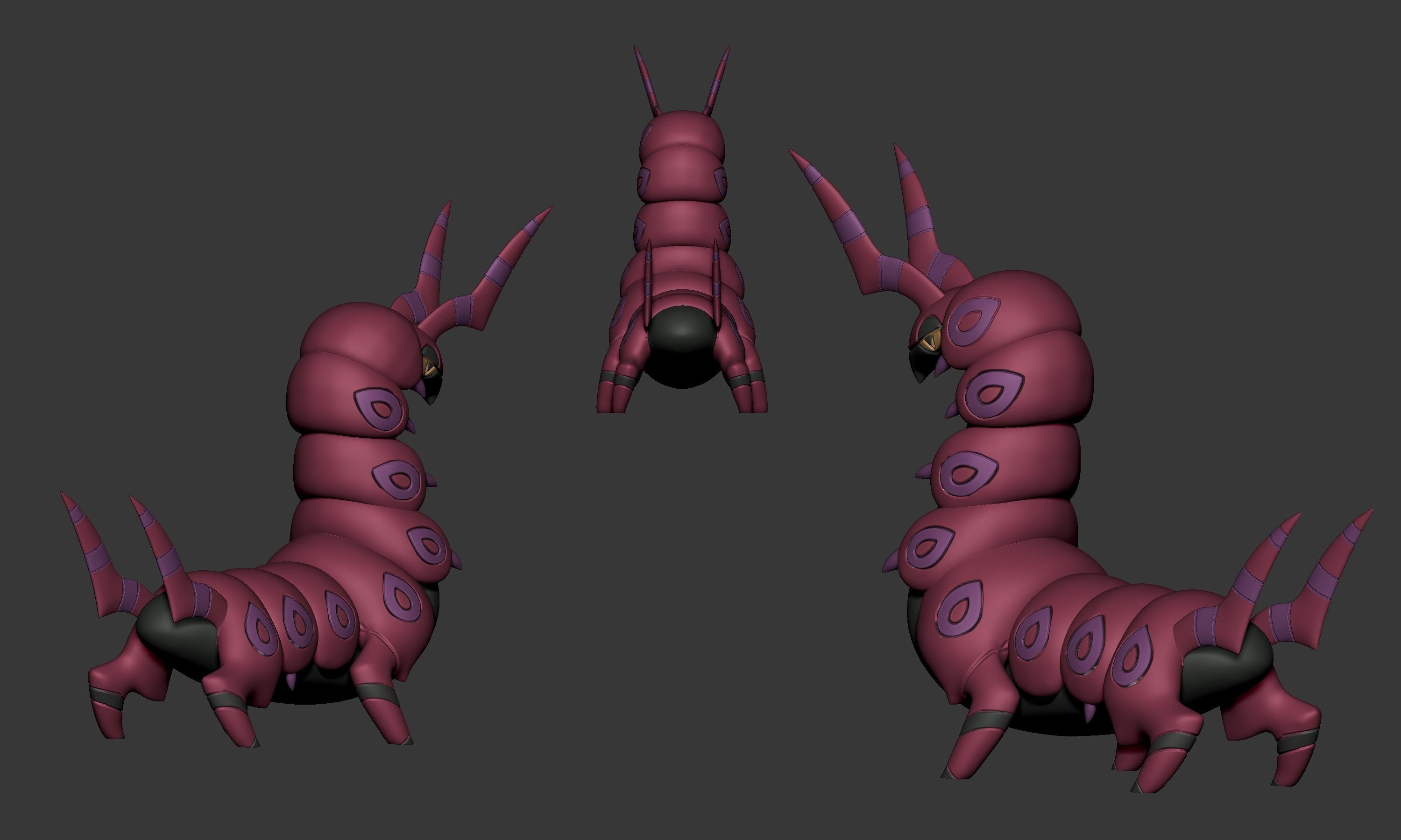 Pokemon - Venipede Whirlipede and Scolipede 3D print model_3
