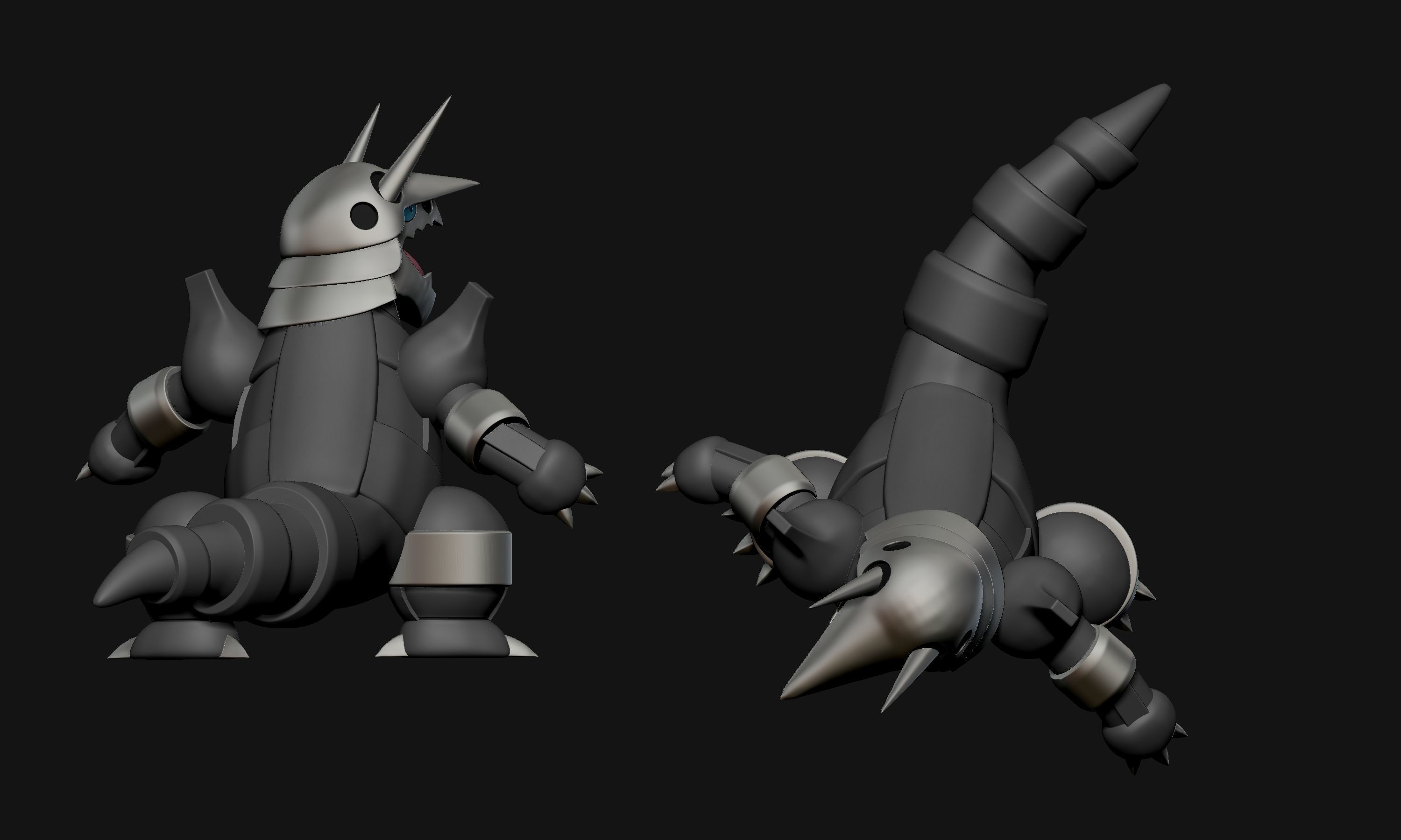 Pokemon - Aggron 3D print model_3