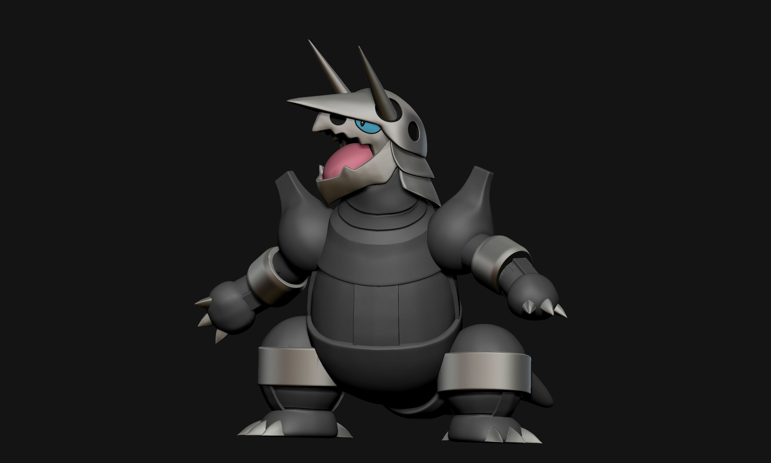 Pokemon - Aggron 3D print model_1