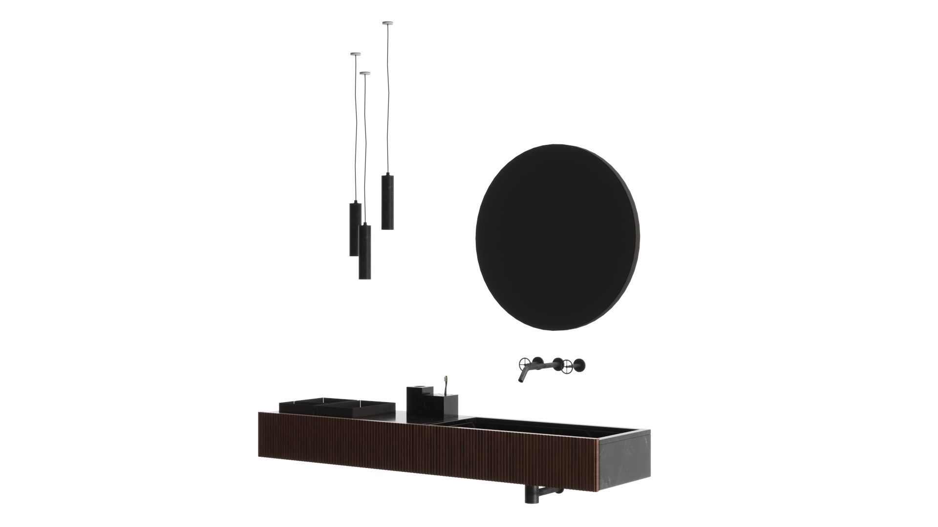 washbasin SALVATORI ADDA Rectangular washbasin 3D model_4